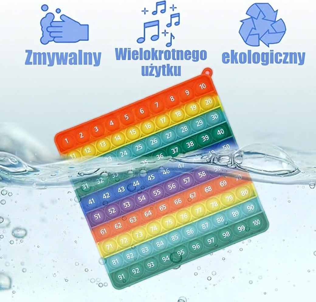 Pop It numeryczny – edukacyjna zabawka sensoryczna redukująca stres