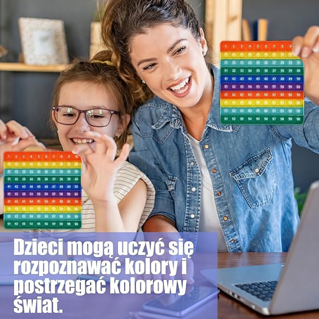 Pop It numeryczny – edukacyjna zabawka sensoryczna redukująca stres