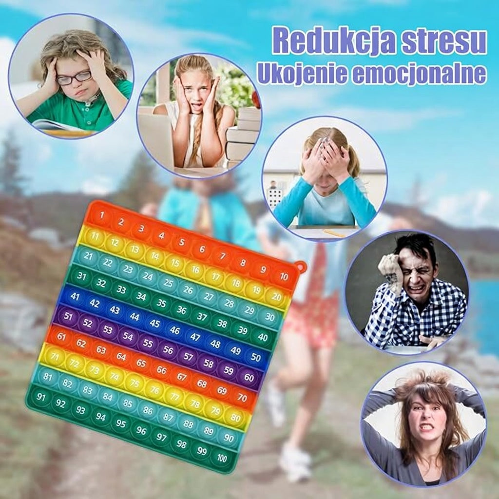 Pop It numeryczny – edukacyjna zabawka sensoryczna redukująca stres